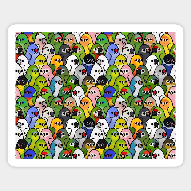 Too Many Birds!™ Bird Squad 2 Sticker by MaddeMichael